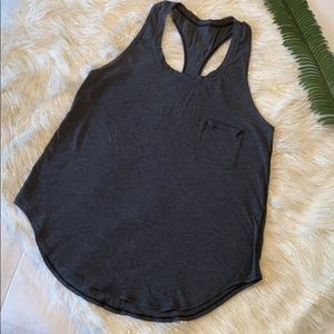 Lululemon Charcoal Grey Racerback Yogi Tank